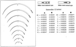 Nål 1/3c skjær e.ø. 7