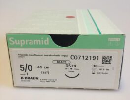 Supramid 5-0 DS-19, 45cm, Braun