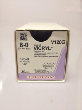 Vicryl 8-0 GS-9, spatulanål, 30cm V120G