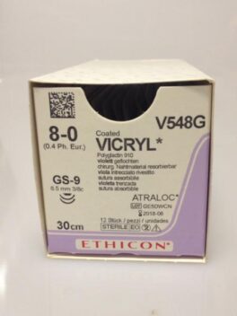 Vicryl 8-0 2xGS-9, spatulanål, 30cm V548G