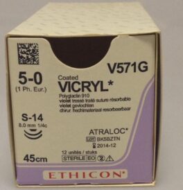 Vicryl 5-0 S-14-S-14, spatula nål, 45cm V571G