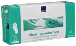 Hansker vinyl u/pudder S, Abena