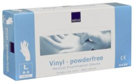 Hansker vinyl u/pudder L, Abena