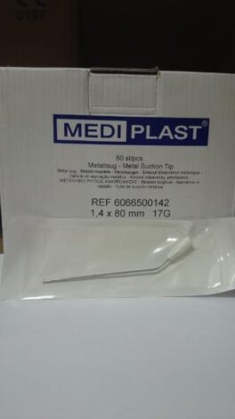 Sugekanyle metall, 1,4x80mm, hvit (6066500142)