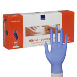 Hansker nitril u/pudder, ekstra lang, M, Abena