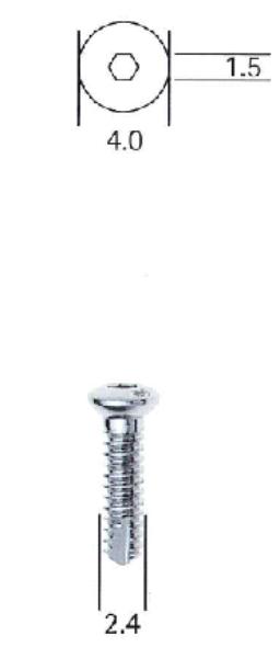 Cortical skrue 2,4x34mm, VB488S