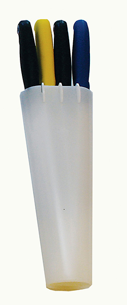 Knivslire oval for fire kniver