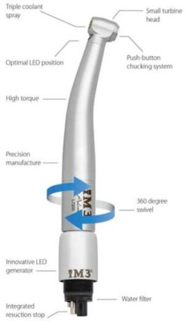 iM3 LED Advantage High Speed Handpiece and coupling