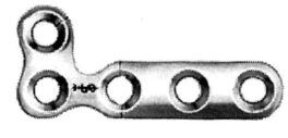 L-Plate for 2,7mm skruer, 5hull, høyre, LN022S