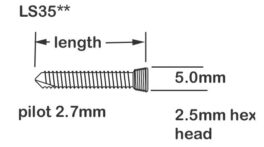 Locking screw 3,5x10mm, LS3510