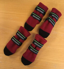 Potesokk Fleece, 4pk, XL Plommerød  NÅ 28%