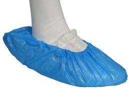 Overtrekk til sko m/strikk, blå, 50 par