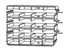Suturkabinett R8, for 8 pakker Ethicon sutur