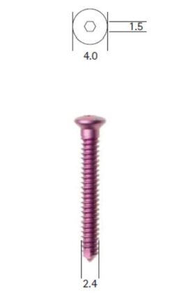 TTA Cortical skrue 2,4x40mm VA491T