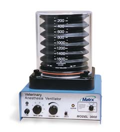 Ventilator modell 3000, 300-1600ml belg, Matrx