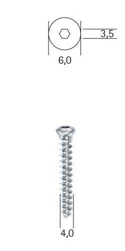 Spongiose/Cancellous skrue 4,0x40mm, LB380S