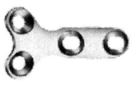 T-Plate for 2,0mm skruer, 4hull, LN225S