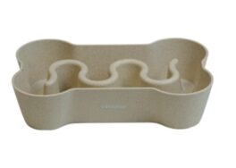 Slow-feed Matskål for stor hund, hundebein, bio-materiale