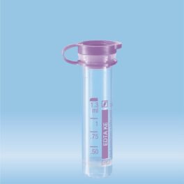 Mikrorør 1,3ml EDTA, push cap