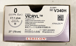 Vicryl 0 CT-1 pluss, 70cm V340H